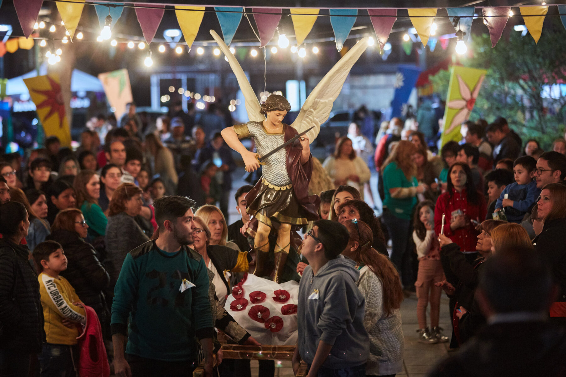 Kermesse “San Miguel”, en la plaza Marcos Burgos. Música, juegos para toda la familia y patio de comidas. Las Heras, sábado 21 de septiembre de 2019. (Prensa Las Heras/Marcelo Aguilar)